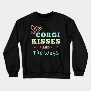 Love Letters in Paws: Corgi Typography Delight for Valentine's Day Crewneck Sweatshirt